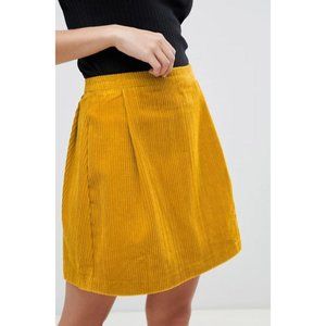 ASOS DESIGN Mustard Corduroy Mini Skirt
